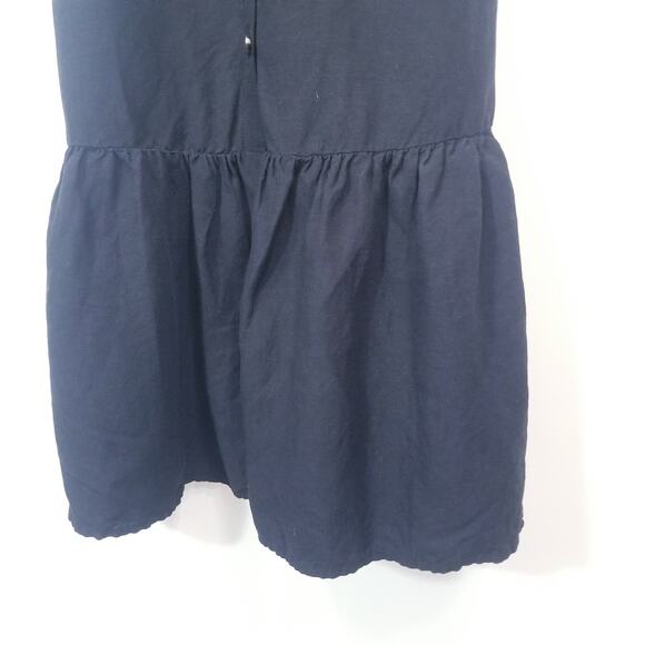Something Navy Women size Medium Black Layered Midi Sundress Button Front - Picture 11 of 12